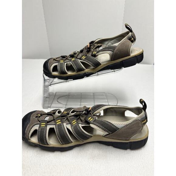 Size 13 Croft & Barrow Sandals Beige Casual Round Toe Slip On Suede Adult Mens - Picture 2 of 7